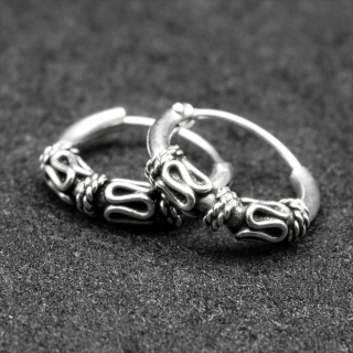 Earring, ring with a pattern (eas-104)