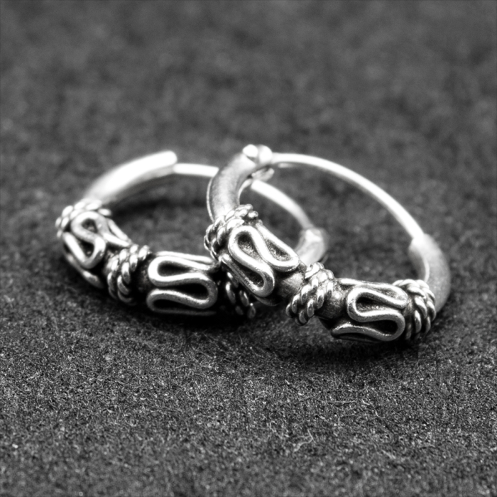 Earring, ring with a pattern (eas-104)