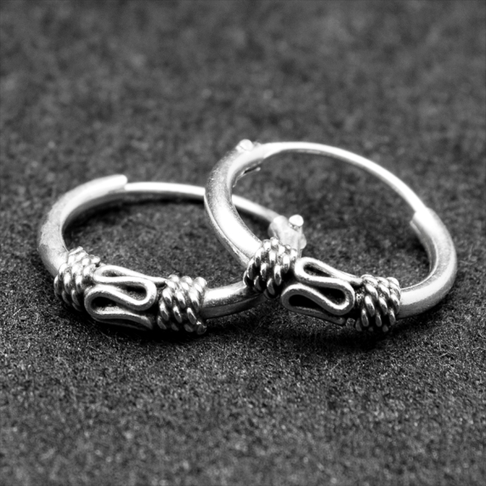 Earring, ring with a pattern (eas-088)