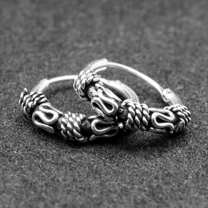 Earring, ring with a pattern (eas-091)