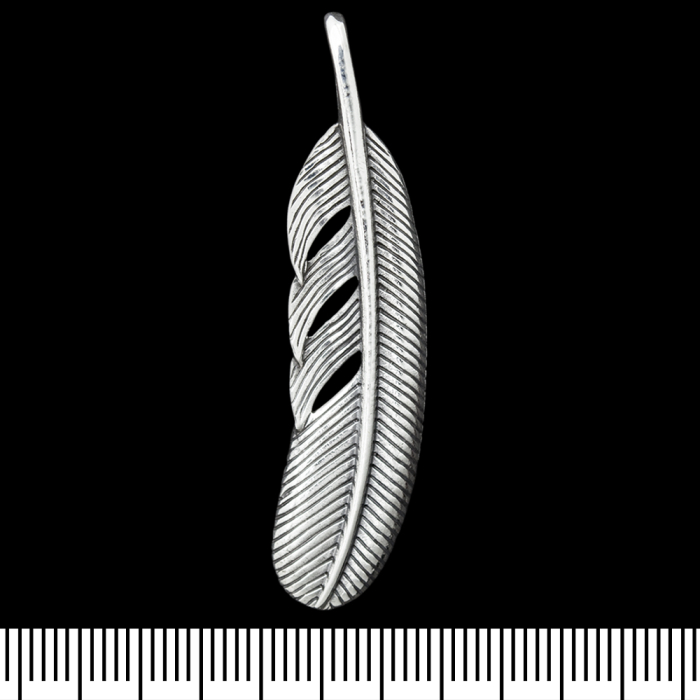 Pendant Feather large (silver, 925 sample) (sp-184)