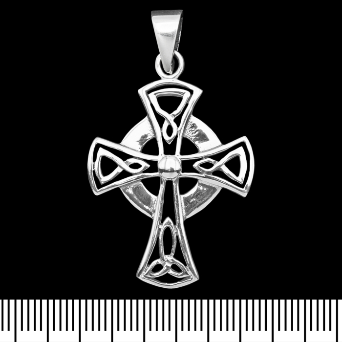 Pendant Celtic cross with triquetra (silver, 925 sample) (sp-190)