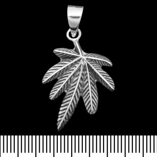 Cannabis pendant (silver, 925 assay value) (sp-191)