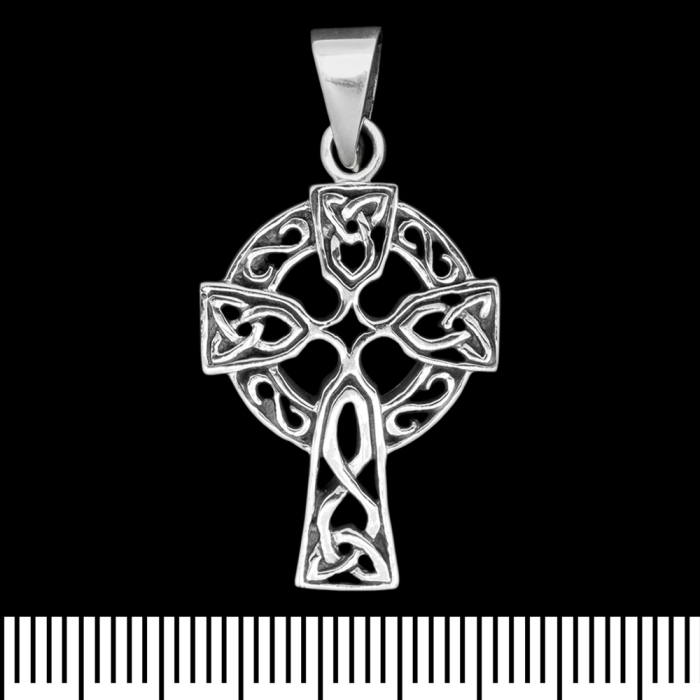 Celtic Cross Pendant with Braided Pattern (Silver, 925 Sample) (sp-201)