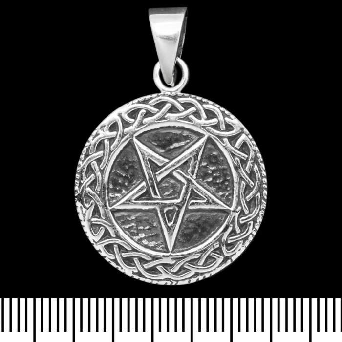 Pendant Pentagram in a braided pattern (silver, 925 sample) (sp-206)