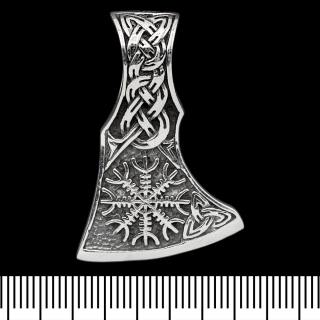 Pendant Perun's Axe (Helmet of Terror Aegishjalmur) (silver, 925 assay value) (sp-207)