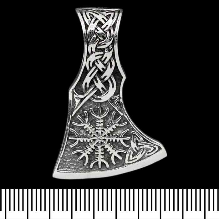 Pendant Perun's Axe (Helmet of Terror Aegishjalmur) (silver, 925 assay value) (sp-207)