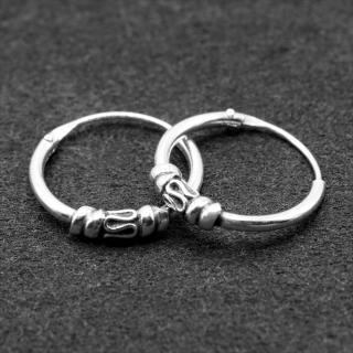 Earring, patterned ring (eas-100)