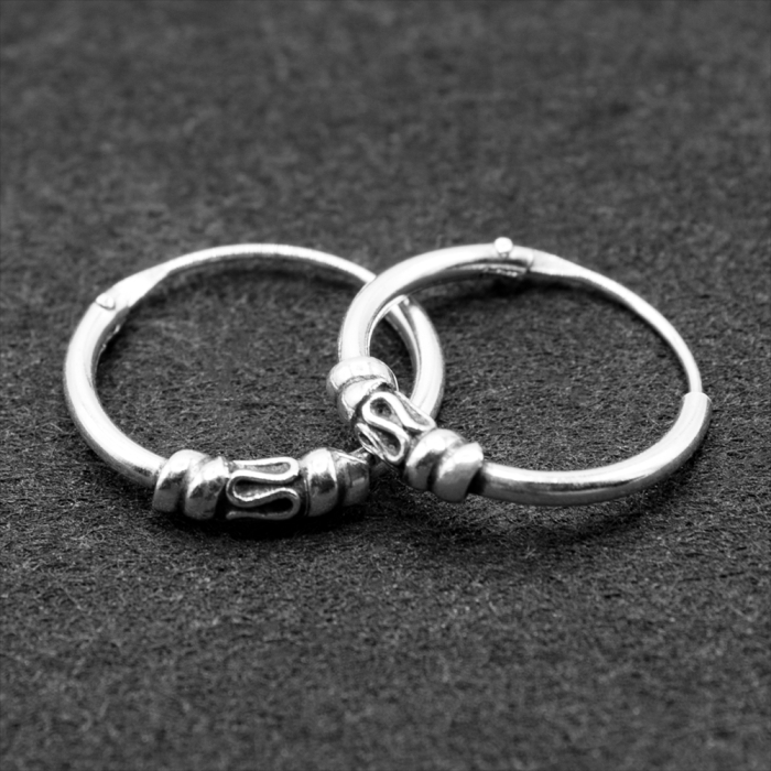 Earring, patterned ring (eas-100)