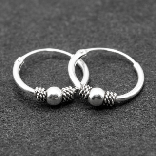 Earring, patterned ring (eas-103)