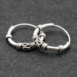 Earring, patterned ring (eas-108)