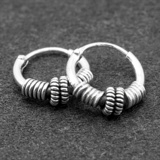 Earring, ring with pattern (eas-121)