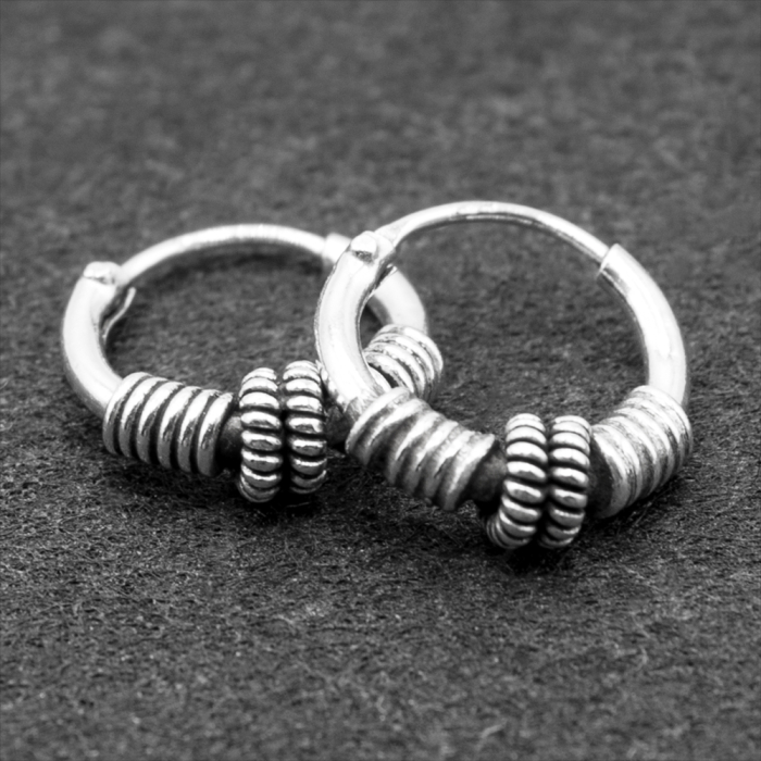 Earring, ring with pattern (eas-121)