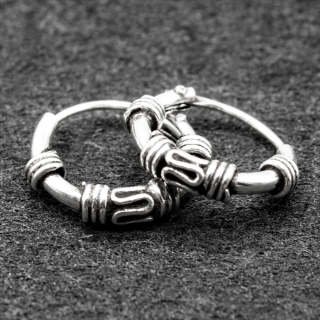 Earring, ring with pattern (eas-112)