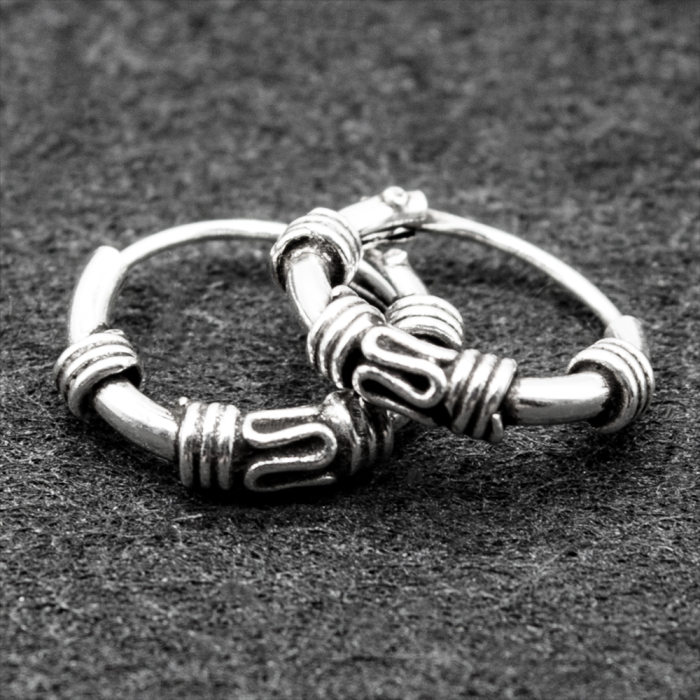 Earring, ring with pattern (eas-112)