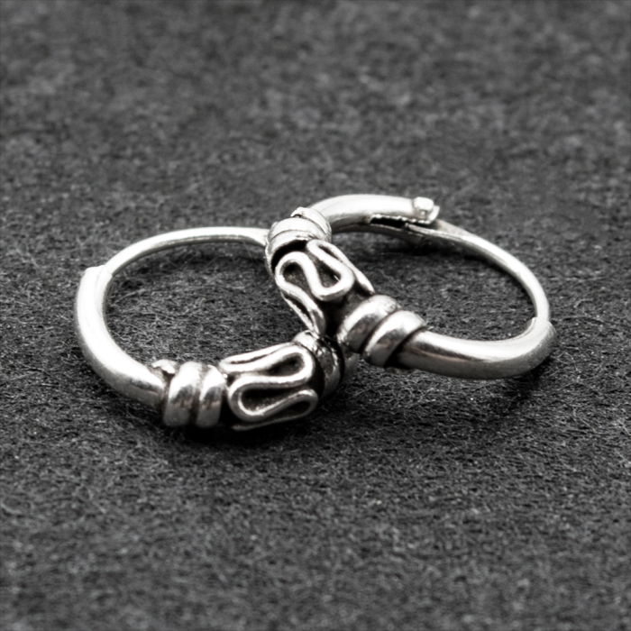 Earring, ring with pattern (eas-126)