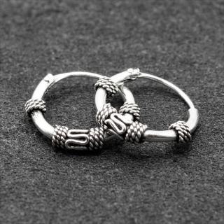 Earring, ring with pattern (eas-131)