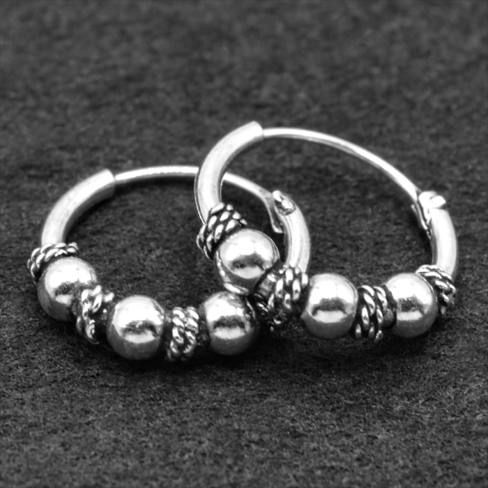 Earring, ring with a pattern (eas-093)