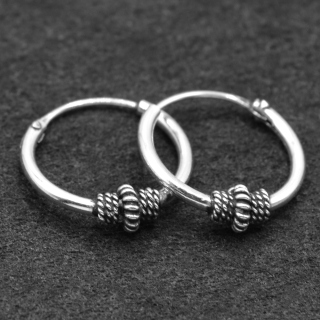 Earring, ring with a pattern (eas-128)