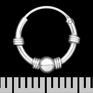 Earring, ring with a pattern (eas-124)