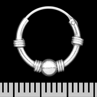 Earring, ring with a pattern (eas-111)
