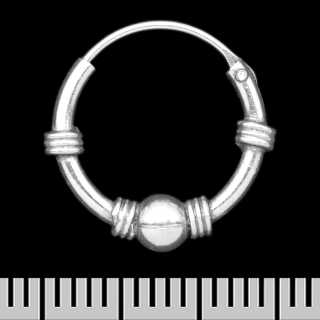 Earring, ring with a pattern (eas-177)