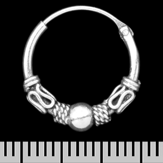 Earring, ring with a pattern (eas-178)