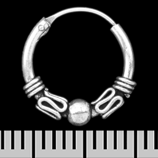 Earring, ring with a pattern (eas-148)