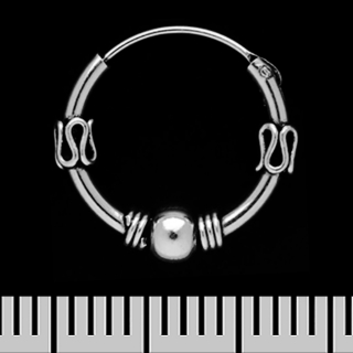 Earring, ring with a pattern (eas-116)