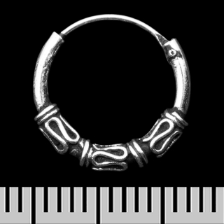 Earring, ring with a pattern (eas-180)