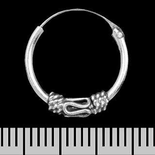 Earring, ring with a pattern (eas-183)