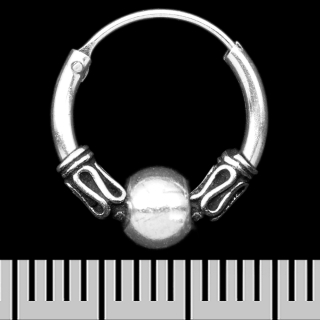 Earring, ring with a pattern (eas-189)