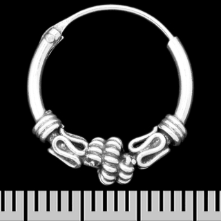 Earring, ring with a pattern (eas-196)