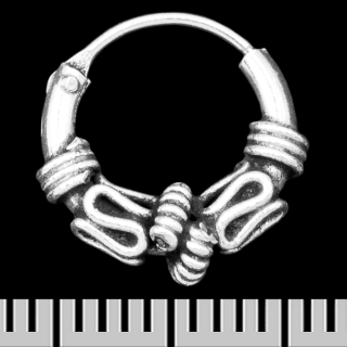 Earring, ring with a pattern (eas-193)