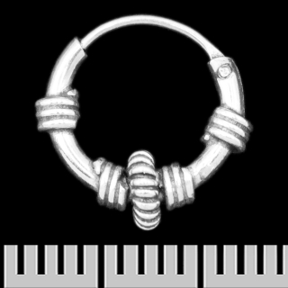 Earring, ring with a pattern (eas-192)