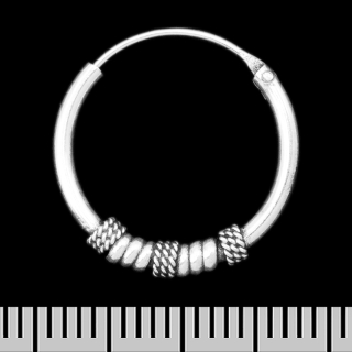 Earring, ring with a pattern (eas-115)