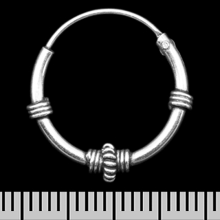 Earring, ring with a pattern (eas-129)