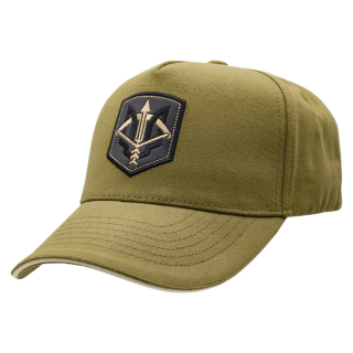 Olive baseball cap with Trident patch with crossbow (uacp-001)