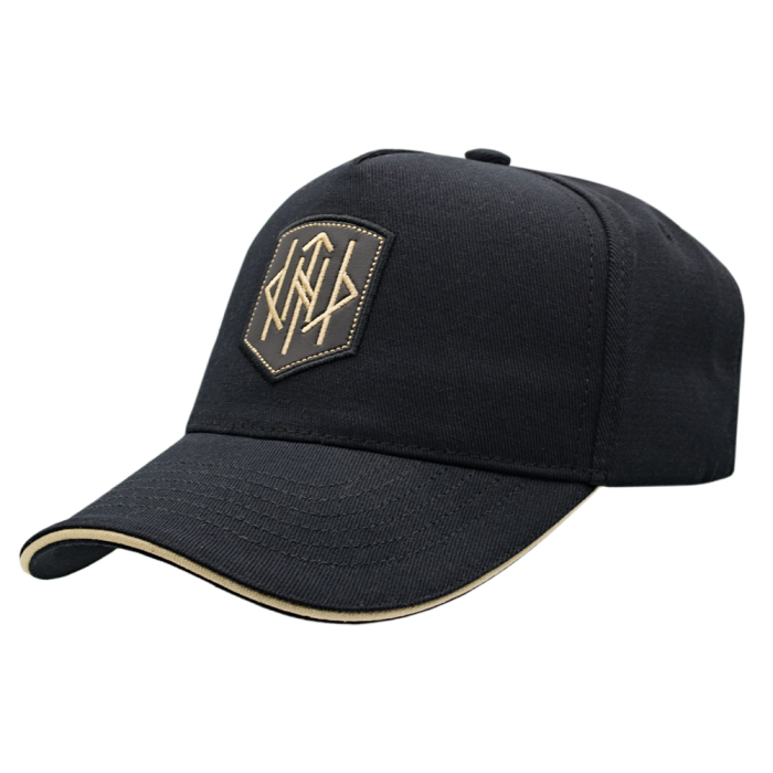 Black baseball cap with Trident patch in the form of runes (uacp-004)