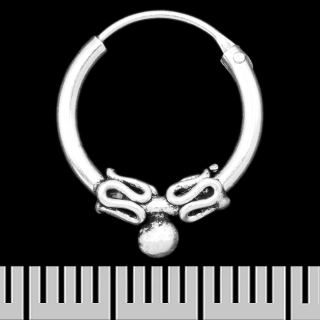 Earring, ring with a pattern (eas-199)