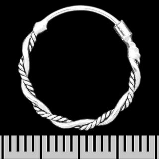 Earring, ring with a pattern (eas-198)