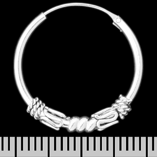 Earring, ring with a pattern (eas-197)