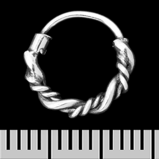 Earring, ring with a pattern (eas-118)