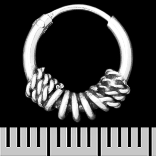 Earring, ring with a pattern (eas-092)