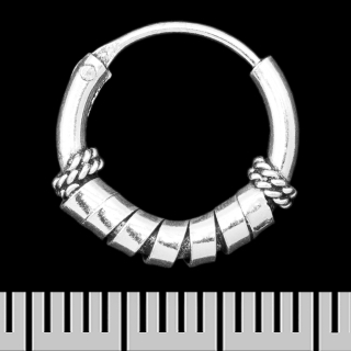 Earring, ring with a pattern (eas-119)
