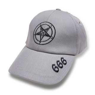 Baseball cap Pentagram 666 (color gray)