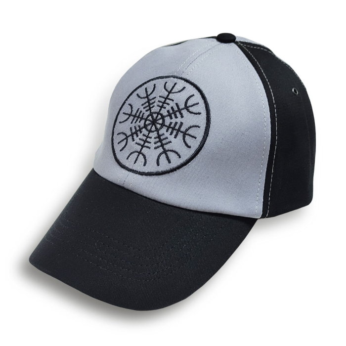 Baseball cap gray-black Aegishjalmur (helmet of horror)
