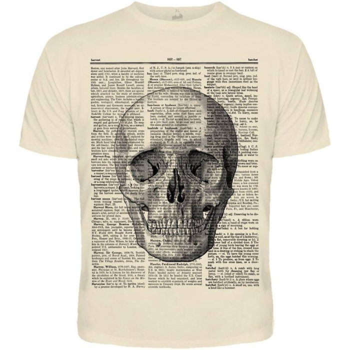 Urbanist Skull T-shirt in beige
