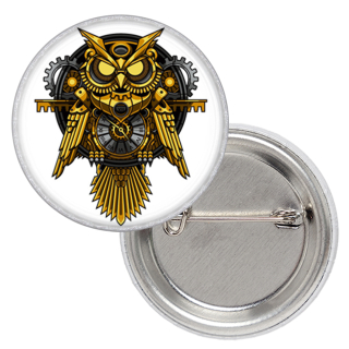 Owl Steampunk Badge