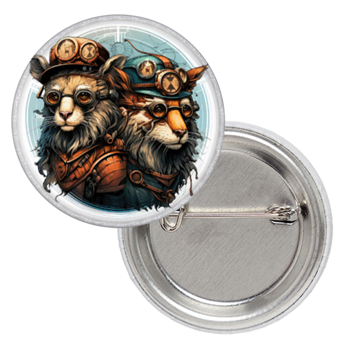Lion Steampunk Badge